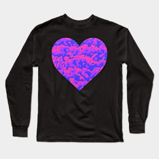 Dripping Bi Flag Colours Long Sleeve T-Shirt